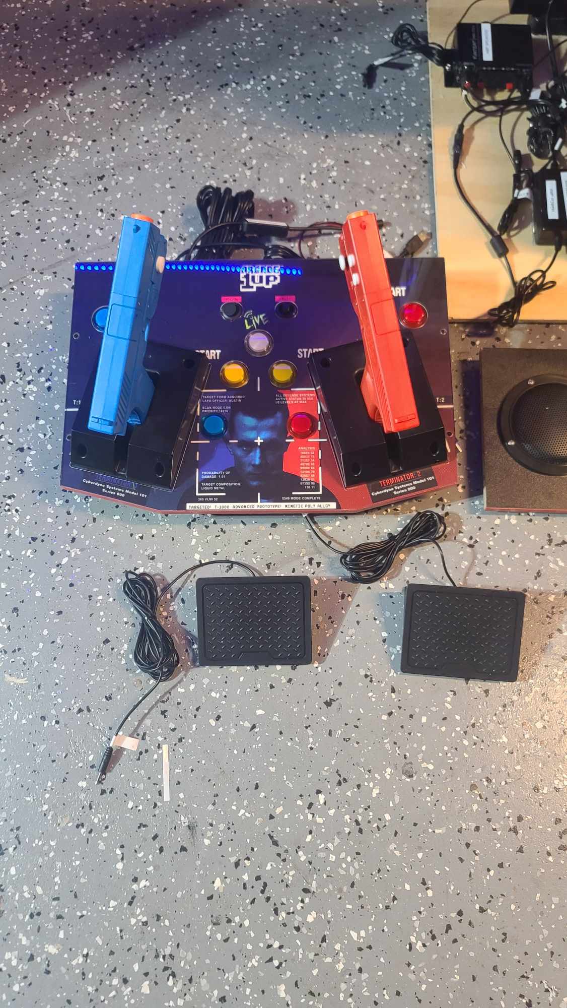 Terminator 2 Arcade 1up Retroshooter Light Gun Premium Mod Kit with pedals (435 light gun games)